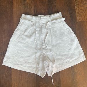 Abercrombie & Fitch White Linen Shorts
